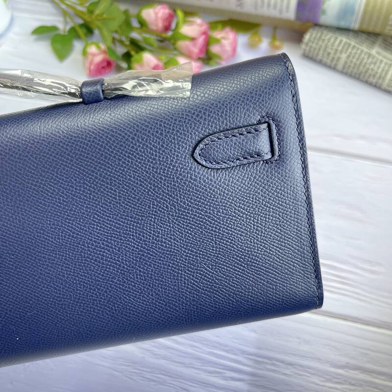 Hermes Kelly Cut Blue Epsom 31 evening — Top Quality Replica
