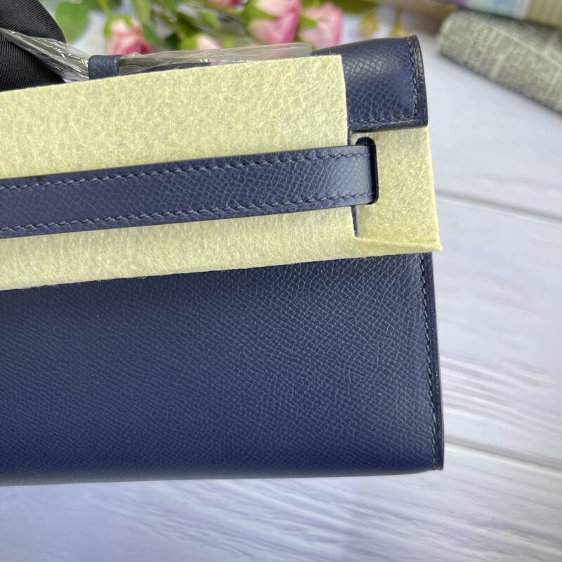 Hermes Kelly Cut Blue Epsom 31 evening — Top Quality Replica