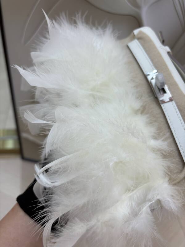 Hermes Kelly Pochette White evening — Top Quality Replica