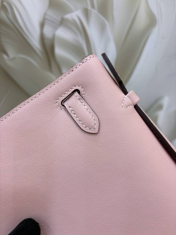 Hermes Kelly Pink Beige Feather mini evening — AAA Quality Replica