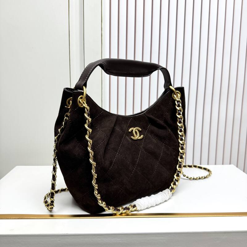 Chanel Dark Brown Suede crossbody — 1:1 Replica