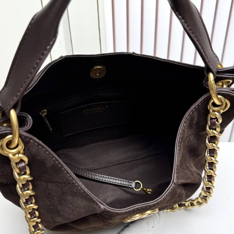 Chanel Dark Brown Suede crossbody — 1:1 Replica
