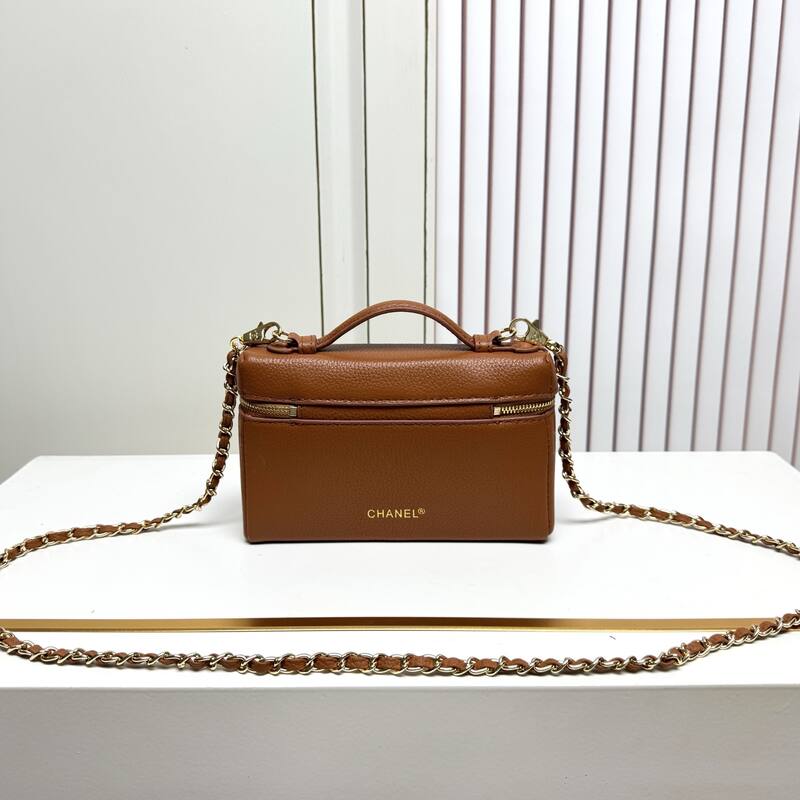Chanel Vanity Case Brown crossbody — Top Quality Replica