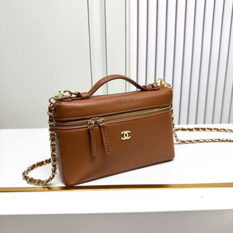 Chanel Vanity Case Brown crossbody — Top Quality Replica