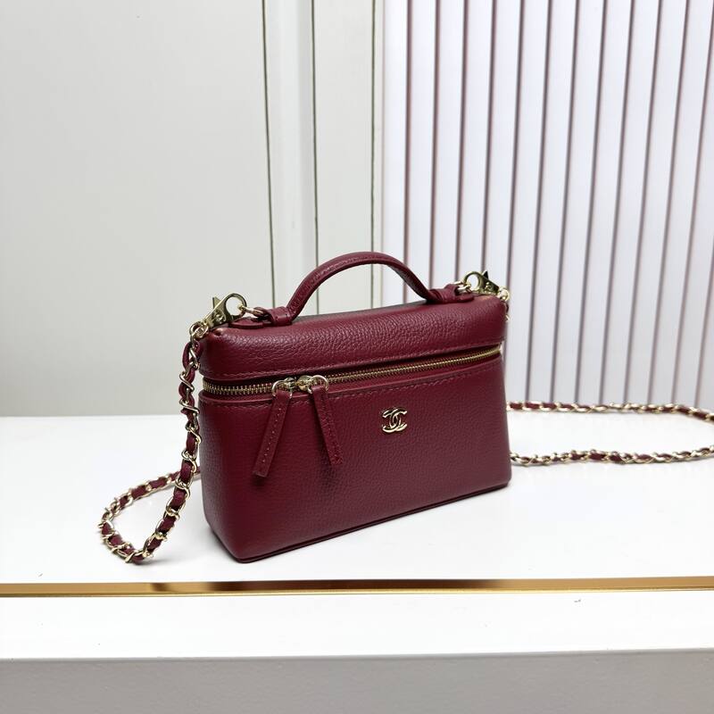 Chanel Vanity Case Burgundy crossbody — 1:1 Replica