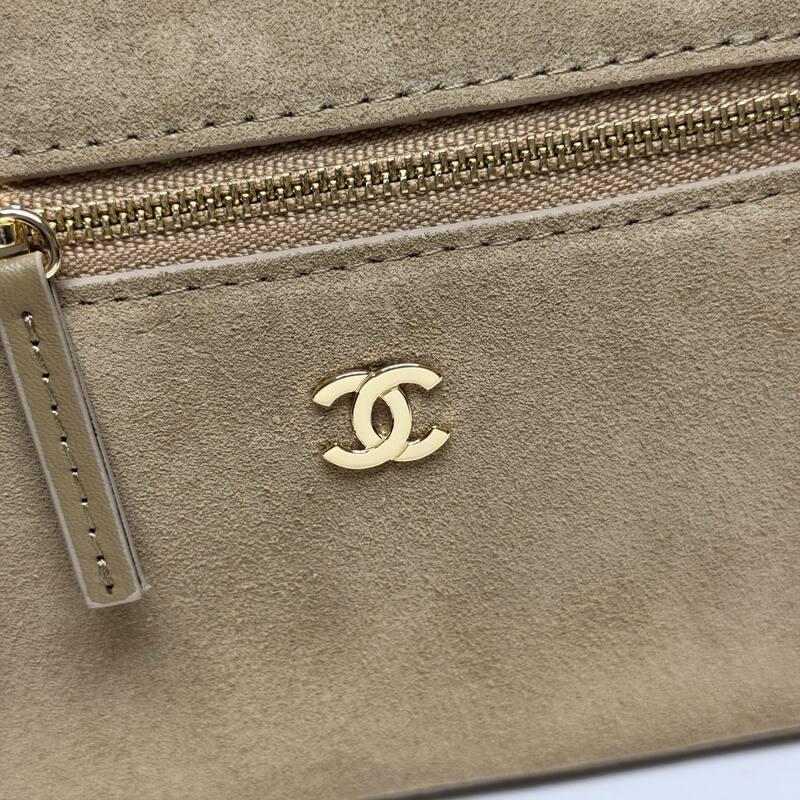 Chanel Beige suede crossbody — AAA Quality Replica