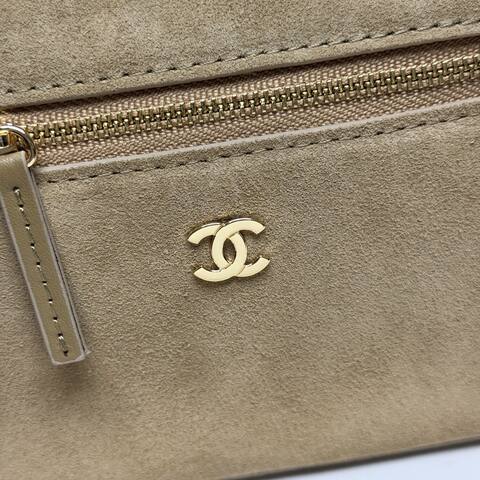 Chanel Beige suede crossbody AAA Quality Replica