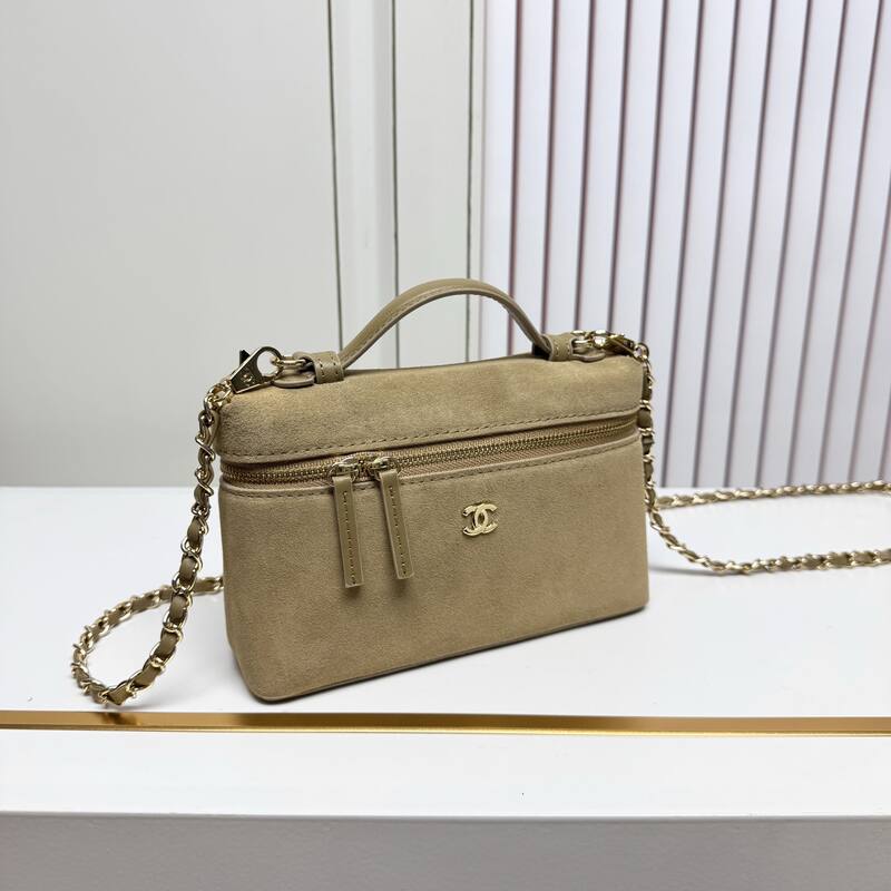 Chanel Beige suede crossbody — AAA Quality Replica