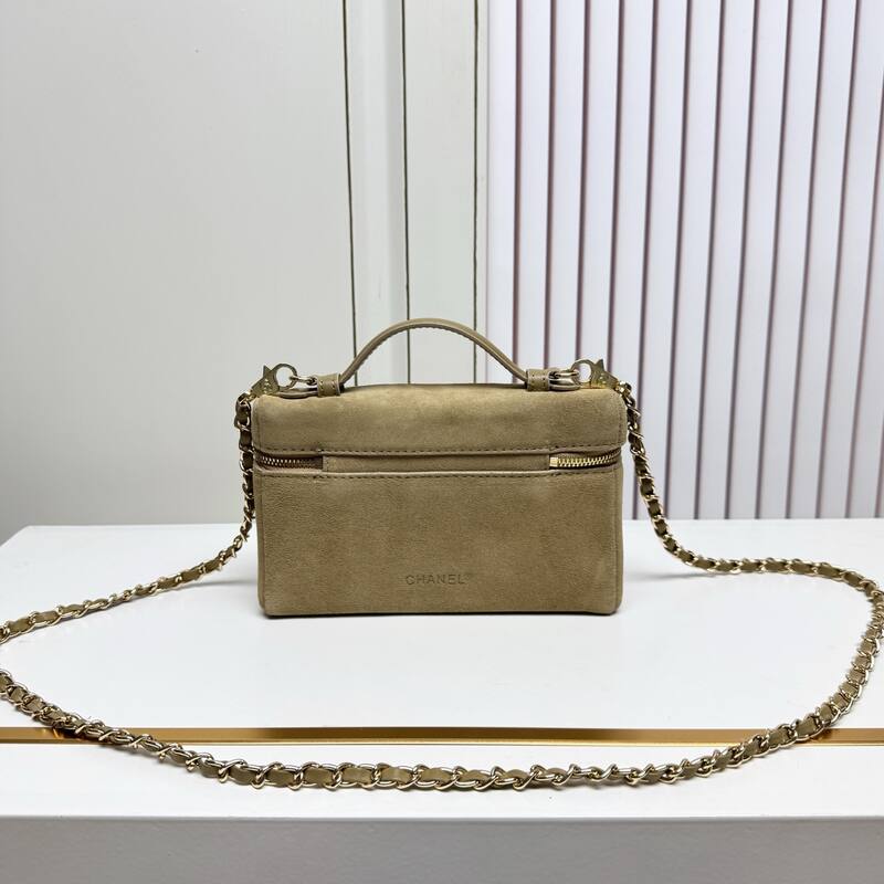 Chanel Beige suede crossbody — AAA Quality Replica