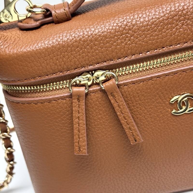 Chanel Vanity Case Brown crossbody — Top Quality Replica