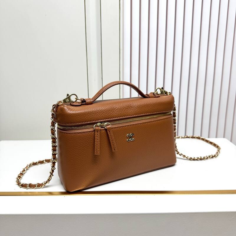 Chanel Vanity Case Brown crossbody — Top Quality Replica