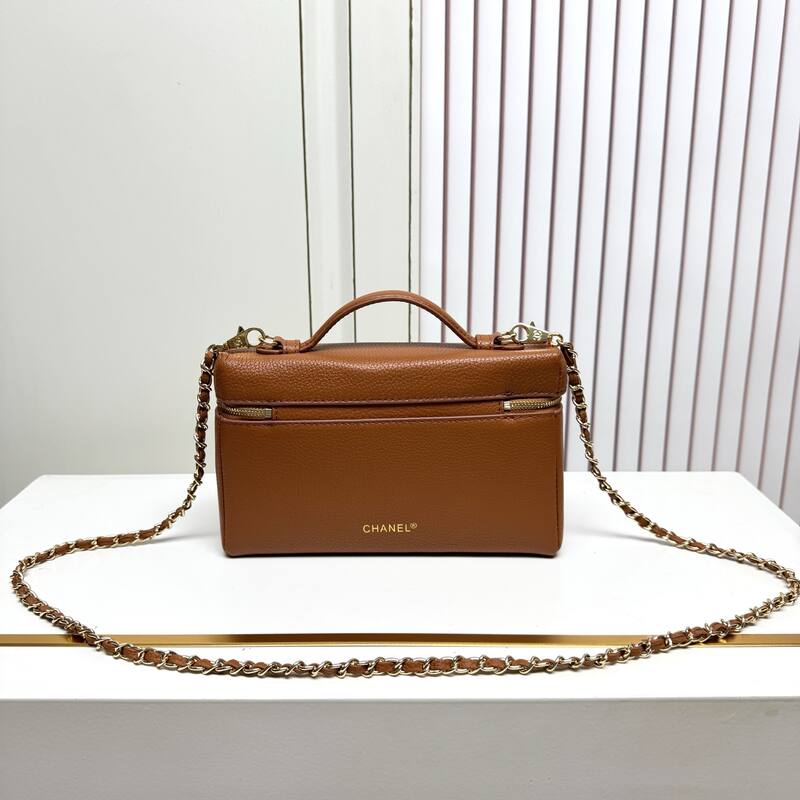 Chanel Vanity Case Brown crossbody — Top Quality Replica