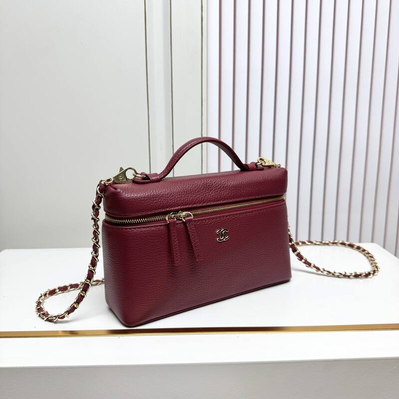 Chanel Vanity Case Burgundy crossbody — Premium Replica