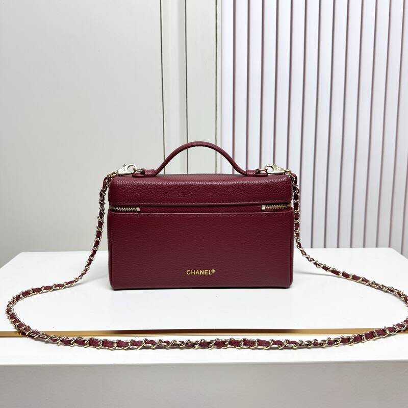 Chanel Vanity Case Burgundy crossbody — Premium Replica