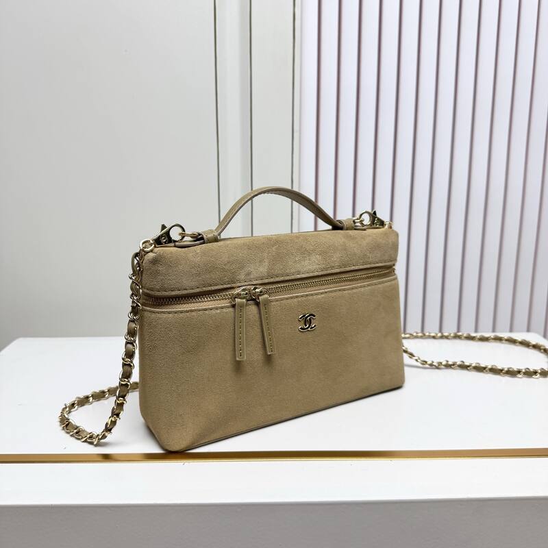 Chanel Beige suede crossbody — Top Quality Replica