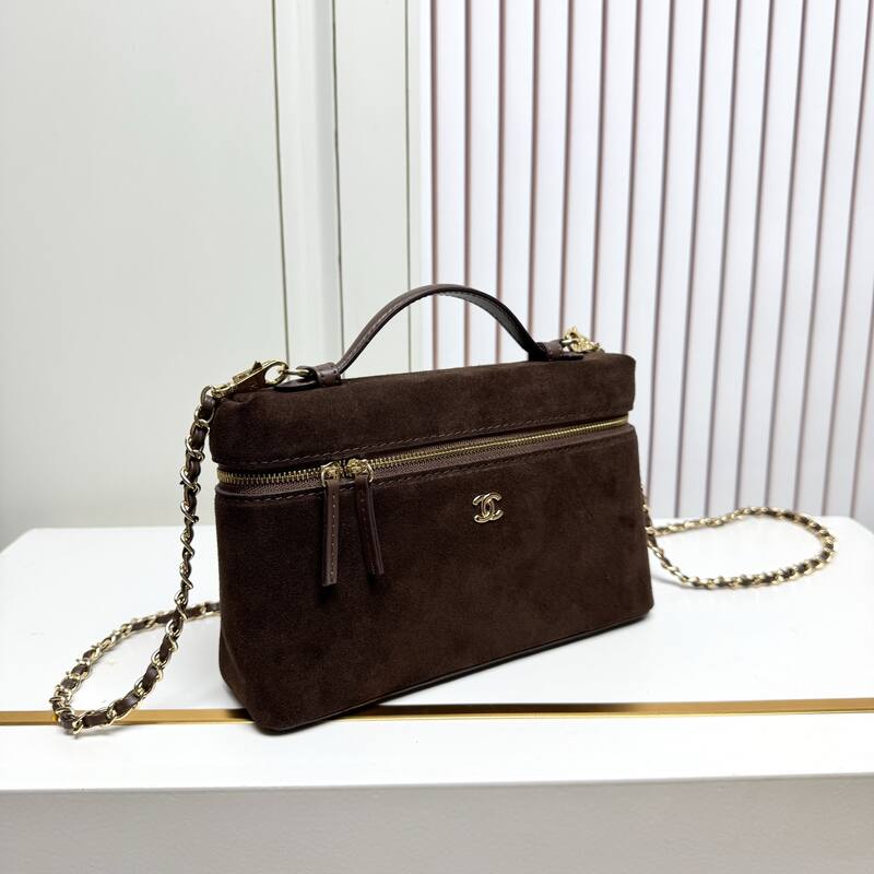 Chanel Brown suede crossbody — Top Quality Replica