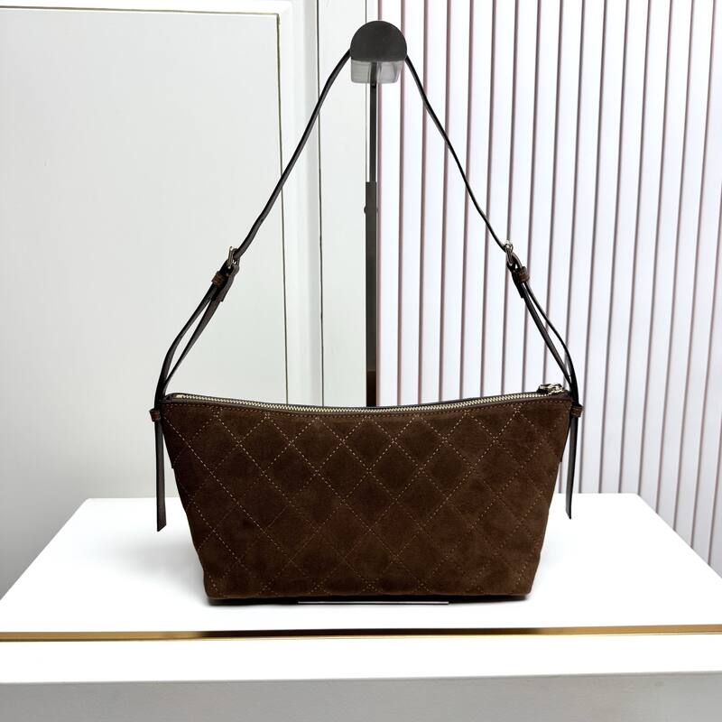 Chanel Brown suede shoulder — Top Quality Replica