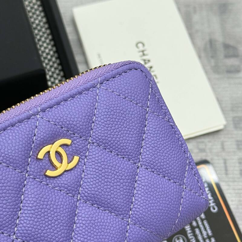 Chanel Purple caviar leather everyday — Top Quality Replica