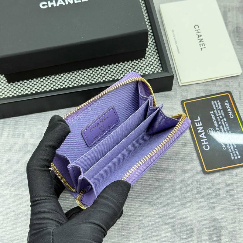 Chanel Purple caviar leather everyday — Top Quality Replica