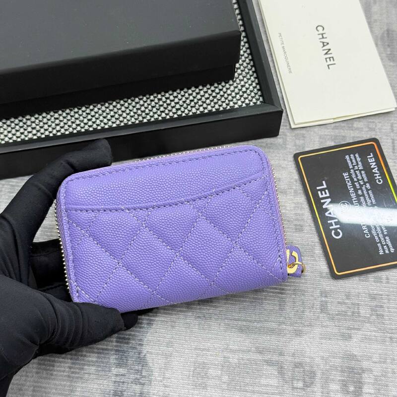 Chanel Purple caviar leather everyday — Top Quality Replica