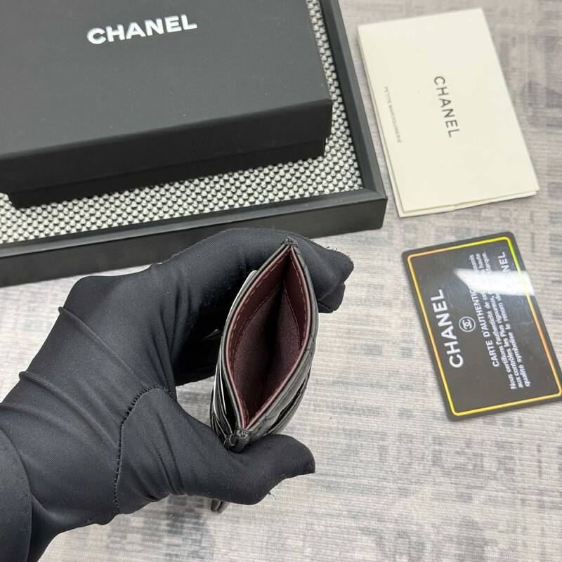 Chanel Black quilted leather card holder — 1:1 Replica