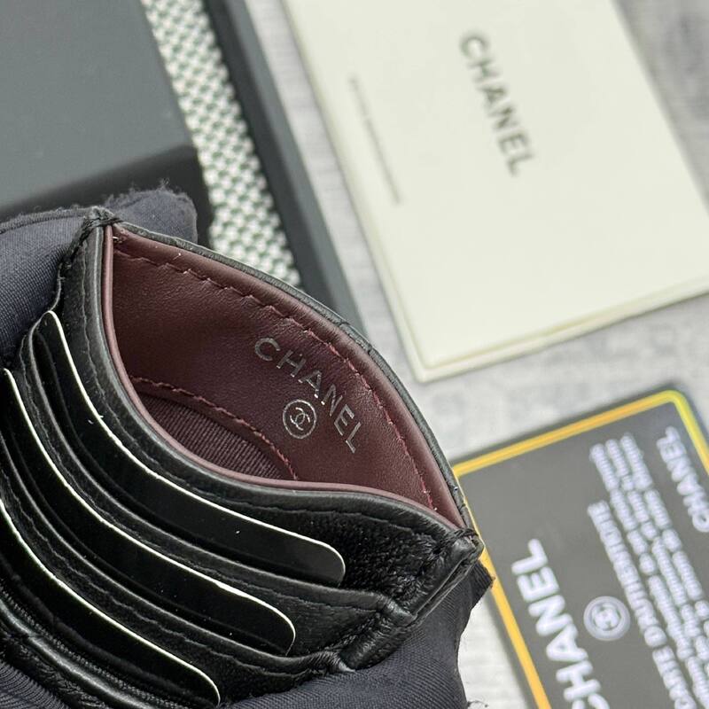 Chanel Black quilted leather card holder — 1:1 Replica