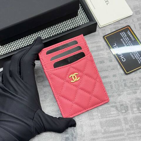 Chanel Pink card holder Top Quality Replica