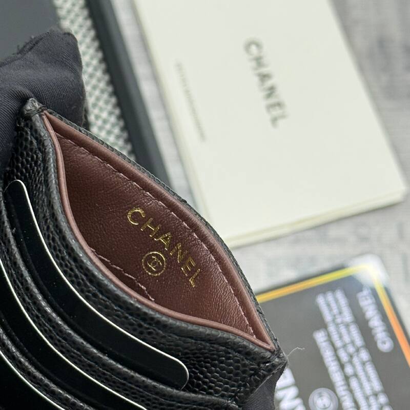Chanel Black caviar cardholder — Top Quality Replica