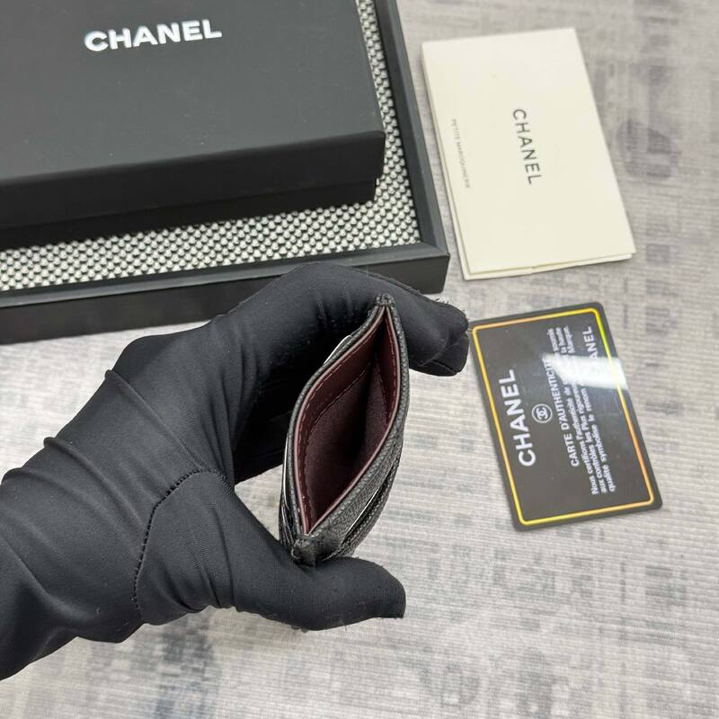 Chanel Black caviar card holder — AAA Quality Replica