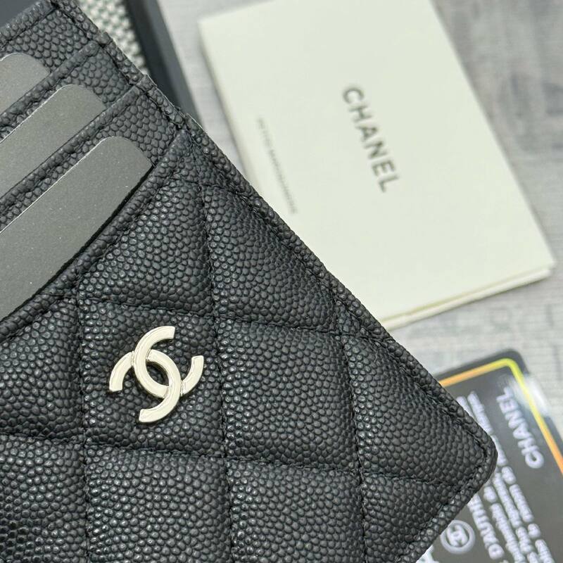 Chanel Black caviar card holder — AAA Quality Replica