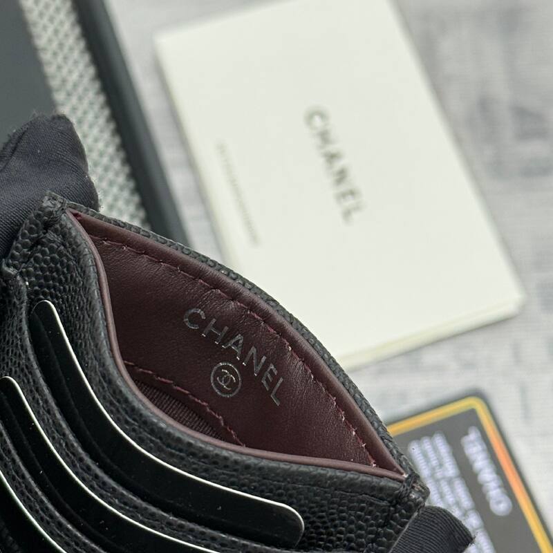 Chanel Black caviar card holder — AAA Quality Replica