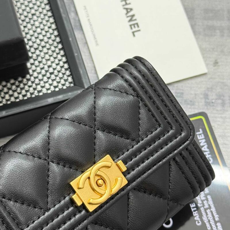 Chanel Boy Black 11x8 wallet — 1:1 Replica
