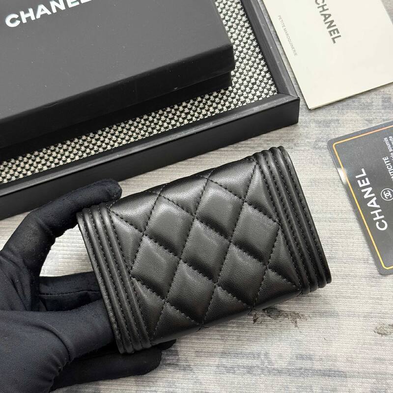 Chanel Boy Black 11x8 wallet — 1:1 Replica