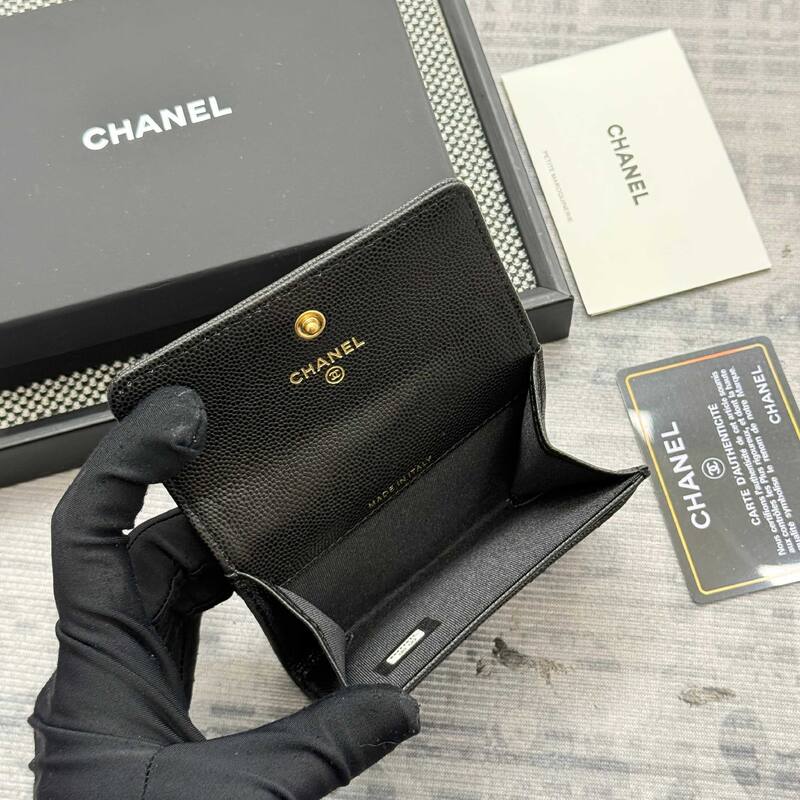 Chanel Boy Black caviar 11x8 wallet — 1:1 Replica
