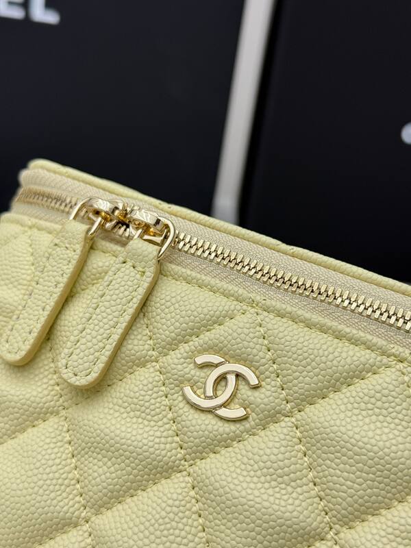 Chanel Vanity Case Light Yellow mini crossbody — Premium Replica