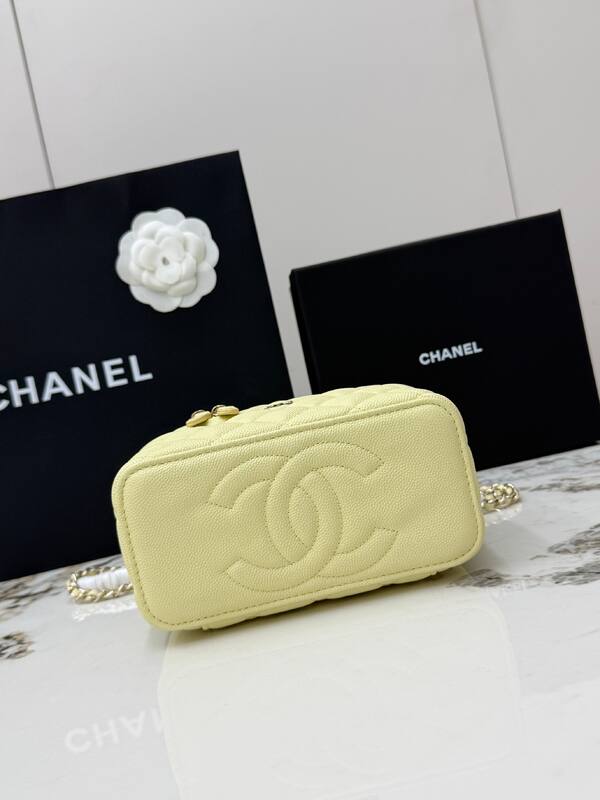 Chanel Vanity Case Light Yellow mini crossbody — Premium Replica