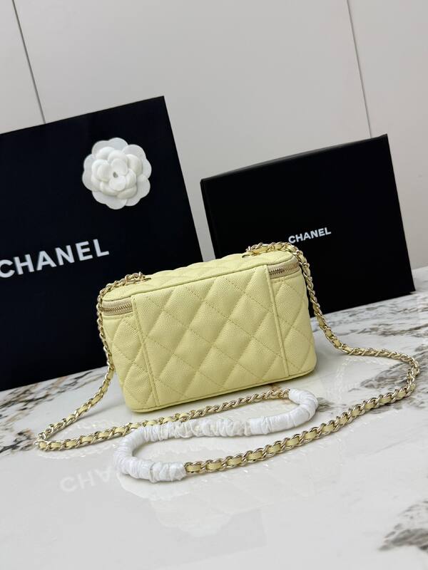 Chanel Vanity Case Light Yellow mini crossbody — Premium Replica