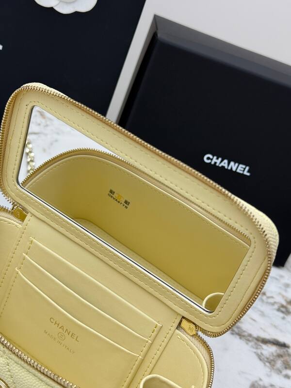 Chanel Vanity Case Light Yellow mini crossbody — Premium Replica