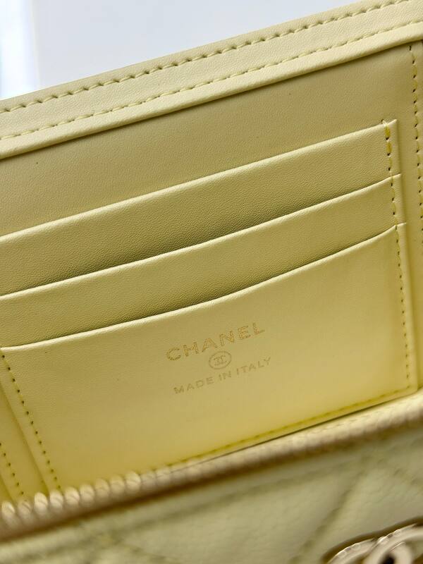 Chanel Vanity Case Light Yellow mini crossbody — Premium Replica