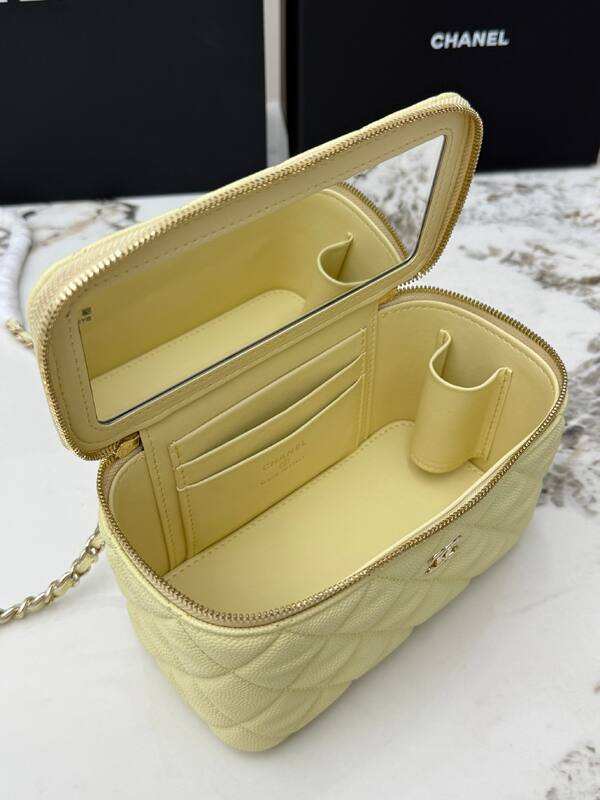 Chanel Vanity Case Light Yellow mini crossbody — Premium Replica