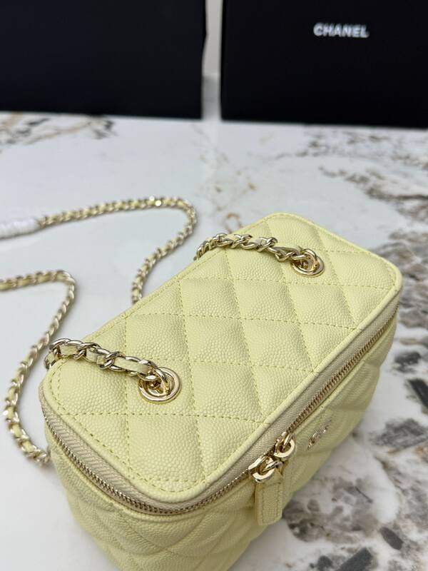 Chanel Vanity Case Light Yellow mini crossbody — Premium Replica