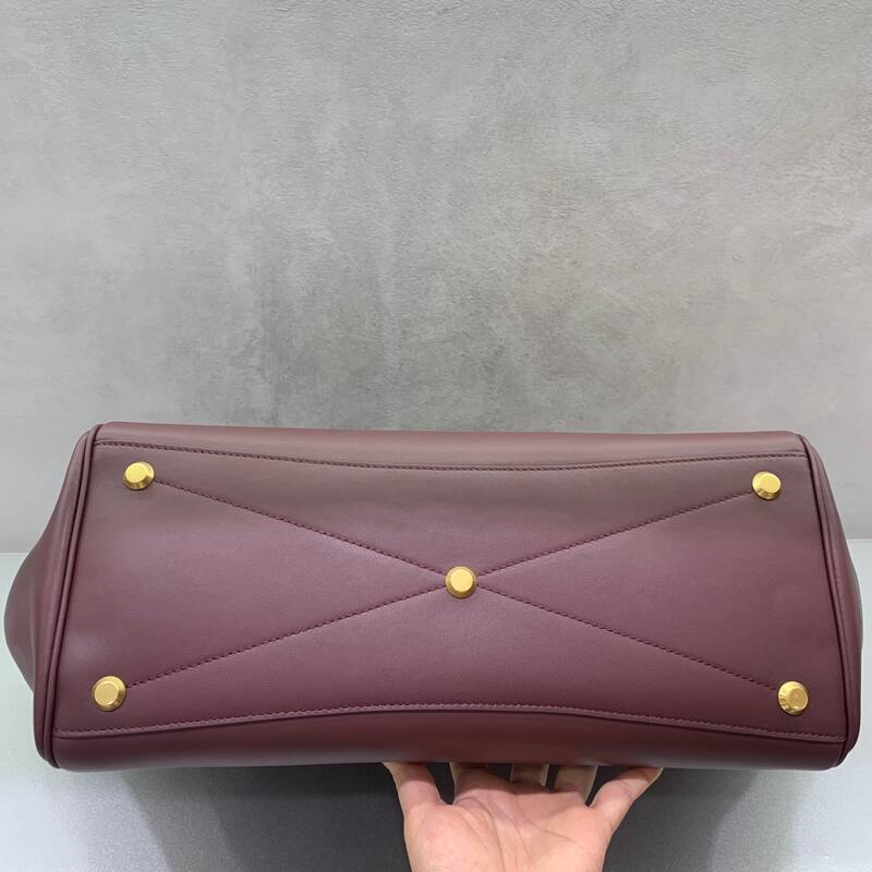 Balenciaga Burgundy leather work — Premium Replica