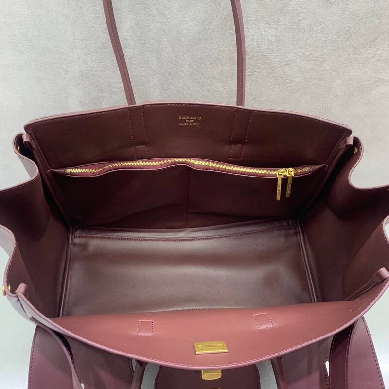 Balenciaga Burgundy leather work — Premium Replica