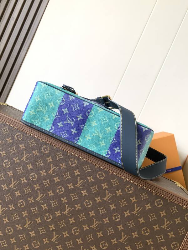 Louis Vuitton M15187 Monogram Heritage Marque Blue Green shoulder — Top Quality Replica