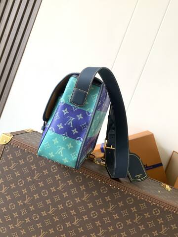 Louis Vuitton M15187 Monogram Heritage Marque Blue Green shoulder Top Quality Replica