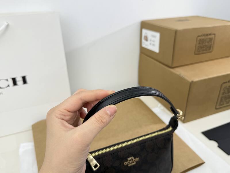 Coach Nolita 19 Brown Black Signature Coated Canvas shoulder — 1:1 Replica