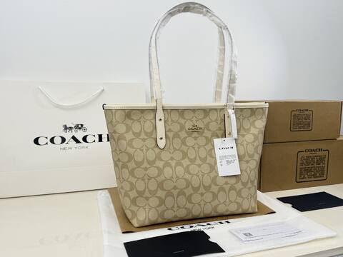 Coach City Brown 38x28x15cm shoulder bag Premium Replica