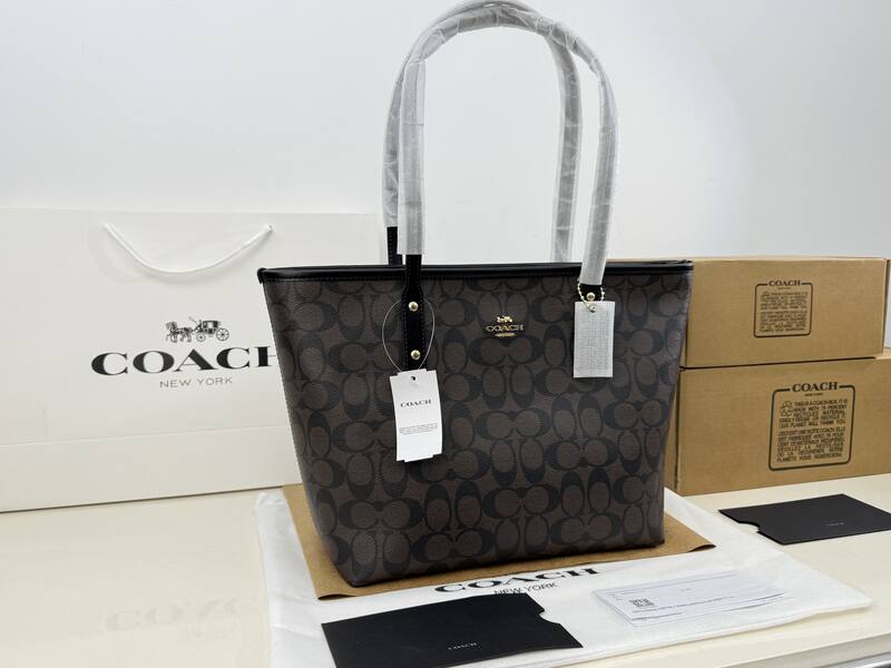 Coach City Brown 38x28x15cm shoulder bag — Premium Replica