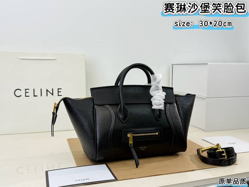Celine Luggage Black 30x20x15cm handbag handbag — 1:1 Replica