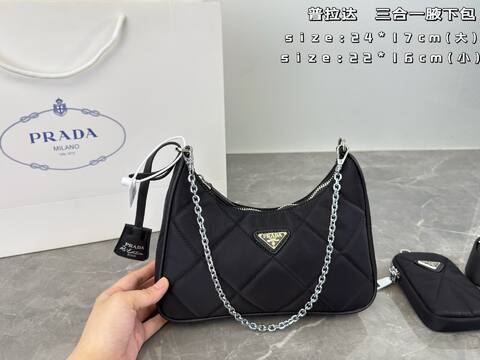 Prada Re-Edition 2005 Nylon black 24 17cm 22 16cm shoulder Premium Replica